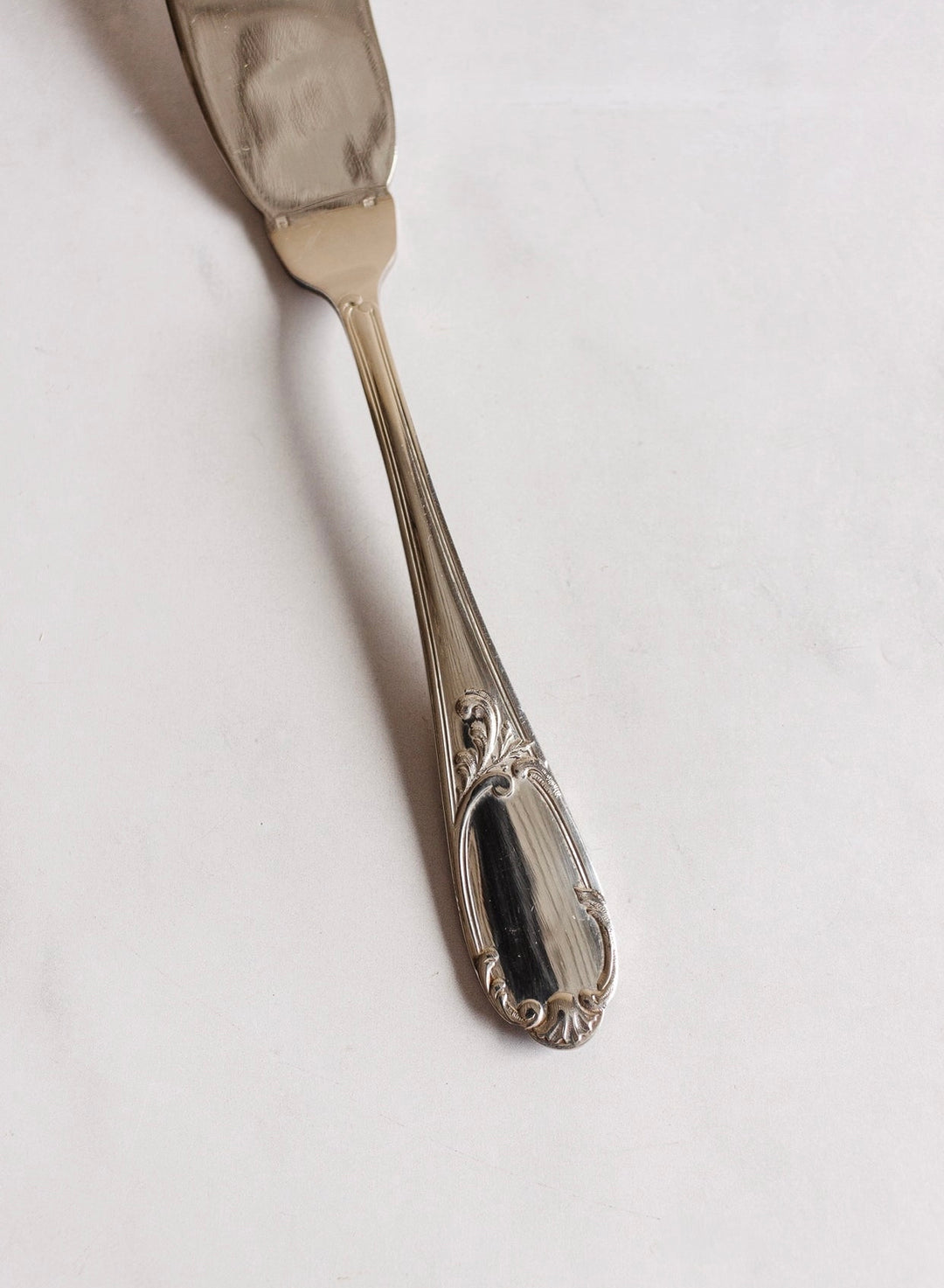 vintage French silver plate cake server