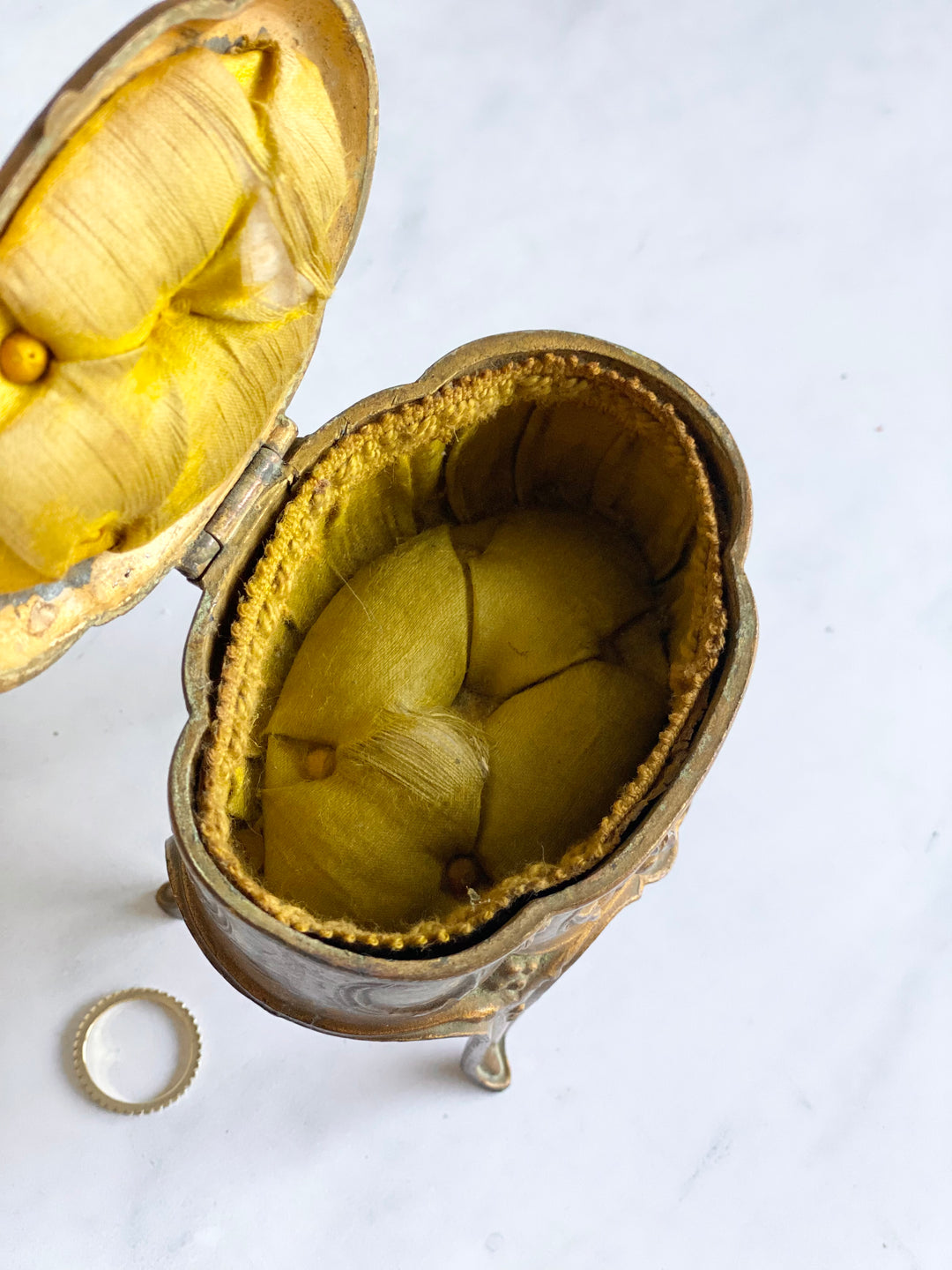antique Napoleon III gilt ormolu bijoux casket