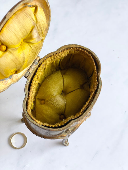 antique Napoleon III gilt ormolu bijoux casket