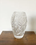 vintage french cut glass florist's vase