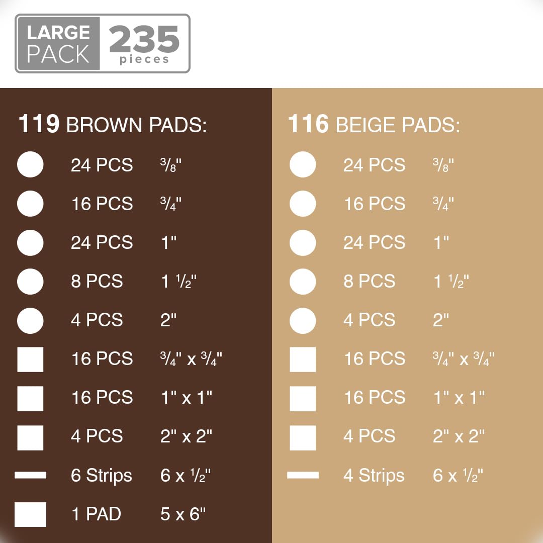 Felt Furniture Pads X-PROTECTOR 235 PCS Premium Furniture Pads - Felt Pads Furniture Feet Best Wood Floor Protectors - Protect Your Hardwood & Laminate Flooring!
