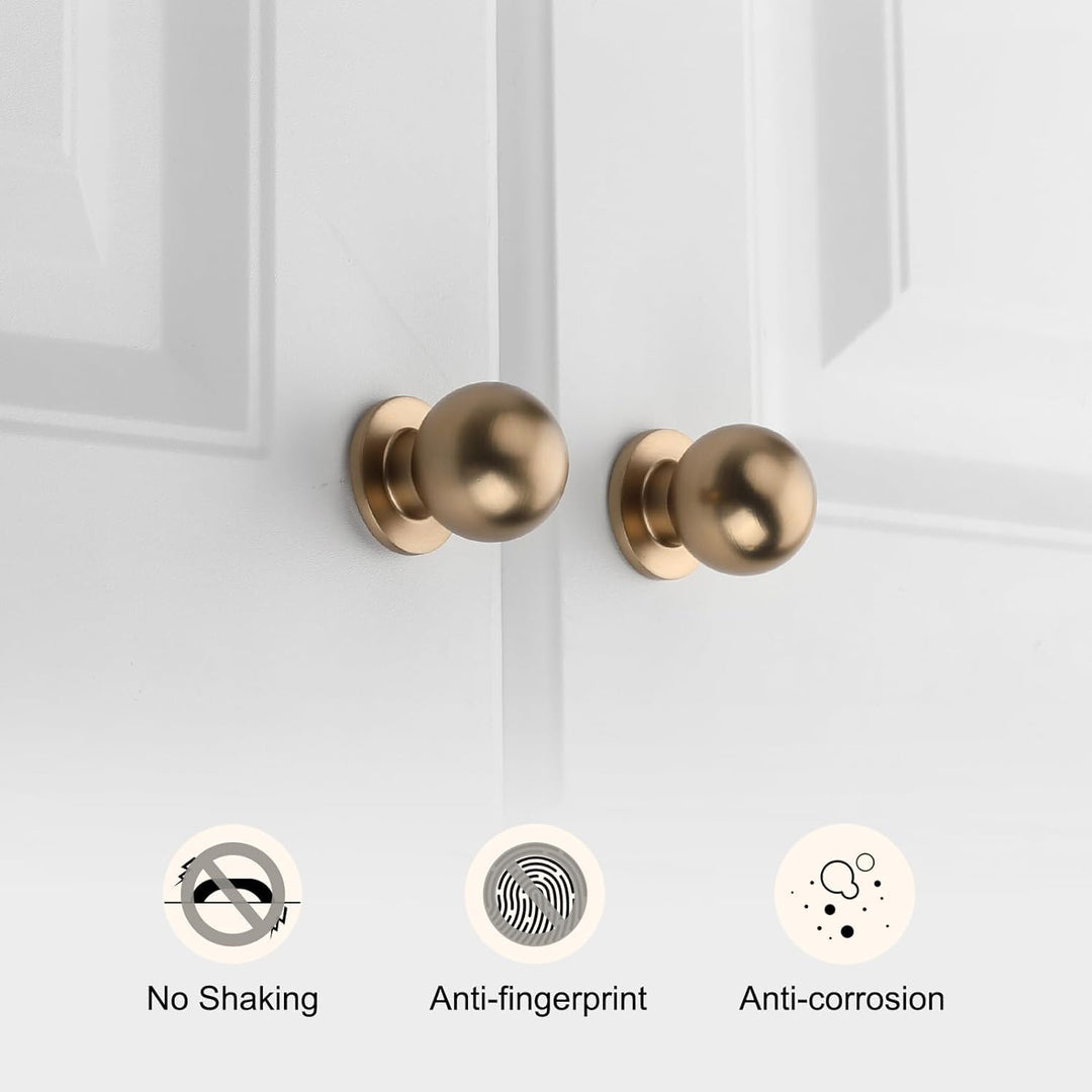 goldenwarm 10 Pack Antique Bronze Cabinet Knobs Antique Brass Knobs for Dresser Drawers Gold Kitchen Cabinet Knobs Vintage Dresser Handles and Knobs Zinc Alloy Single Hole Kitchen Cabinet Hardware