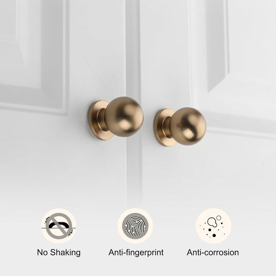 goldenwarm 10 Pack Antique Bronze Cabinet Knobs Antique Brass Knobs for Dresser Drawers Gold Kitchen Cabinet Knobs Vintage Dresser Handles and Knobs Zinc Alloy Single Hole Kitchen Cabinet Hardware