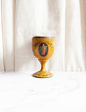 rare pair of 19th century Italian polychrome wood chalices