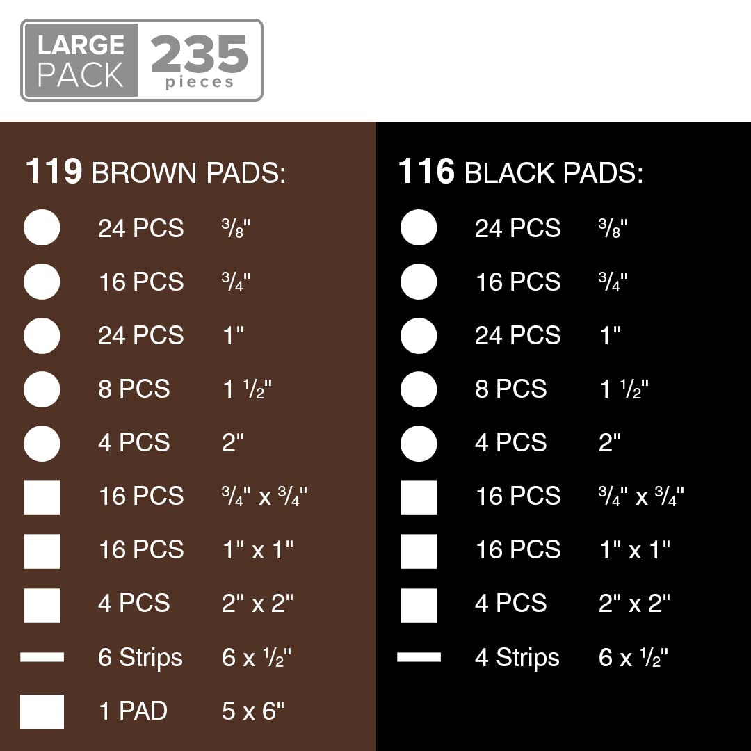 Felt Furniture Pads X-PROTECTOR 235 PCS Premium Furniture Pads - Felt Pads Furniture Feet Best Wood Floor Protectors - Protect Your Hardwood & Laminate Flooring!