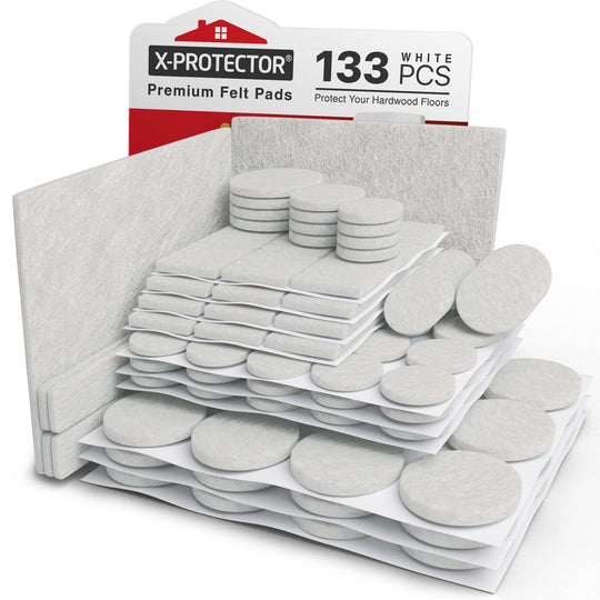 Felt Furniture Pads X-PROTECTOR 235 PCS Premium Furniture Pads - Felt Pads Furniture Feet Best Wood Floor Protectors - Protect Your Hardwood & Laminate Flooring!