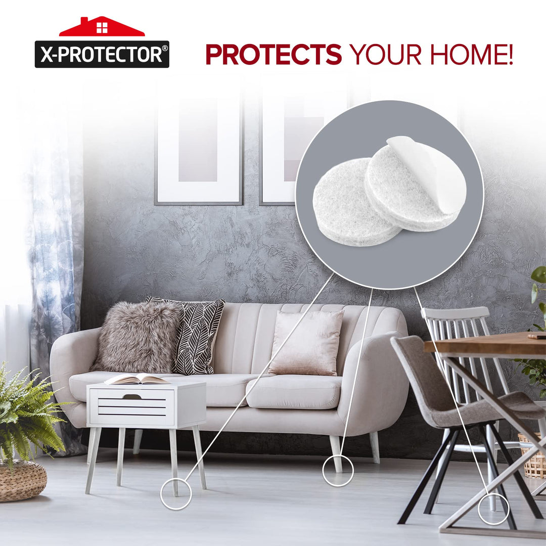 Felt Furniture Pads X-PROTECTOR 235 PCS Premium Furniture Pads - Felt Pads Furniture Feet Best Wood Floor Protectors - Protect Your Hardwood & Laminate Flooring!