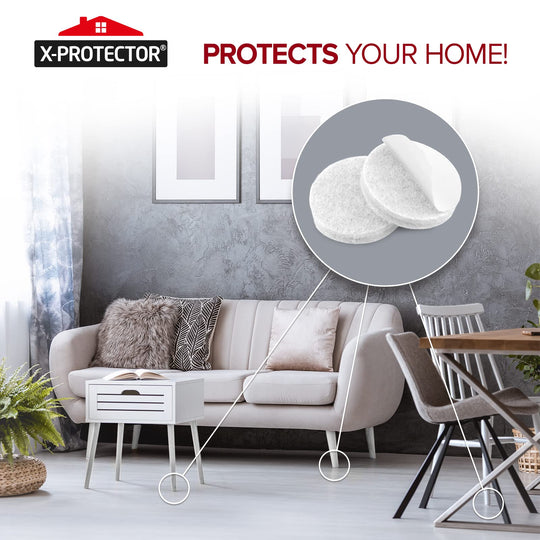 Felt Furniture Pads X-PROTECTOR 235 PCS Premium Furniture Pads - Felt Pads Furniture Feet Best Wood Floor Protectors - Protect Your Hardwood & Laminate Flooring!