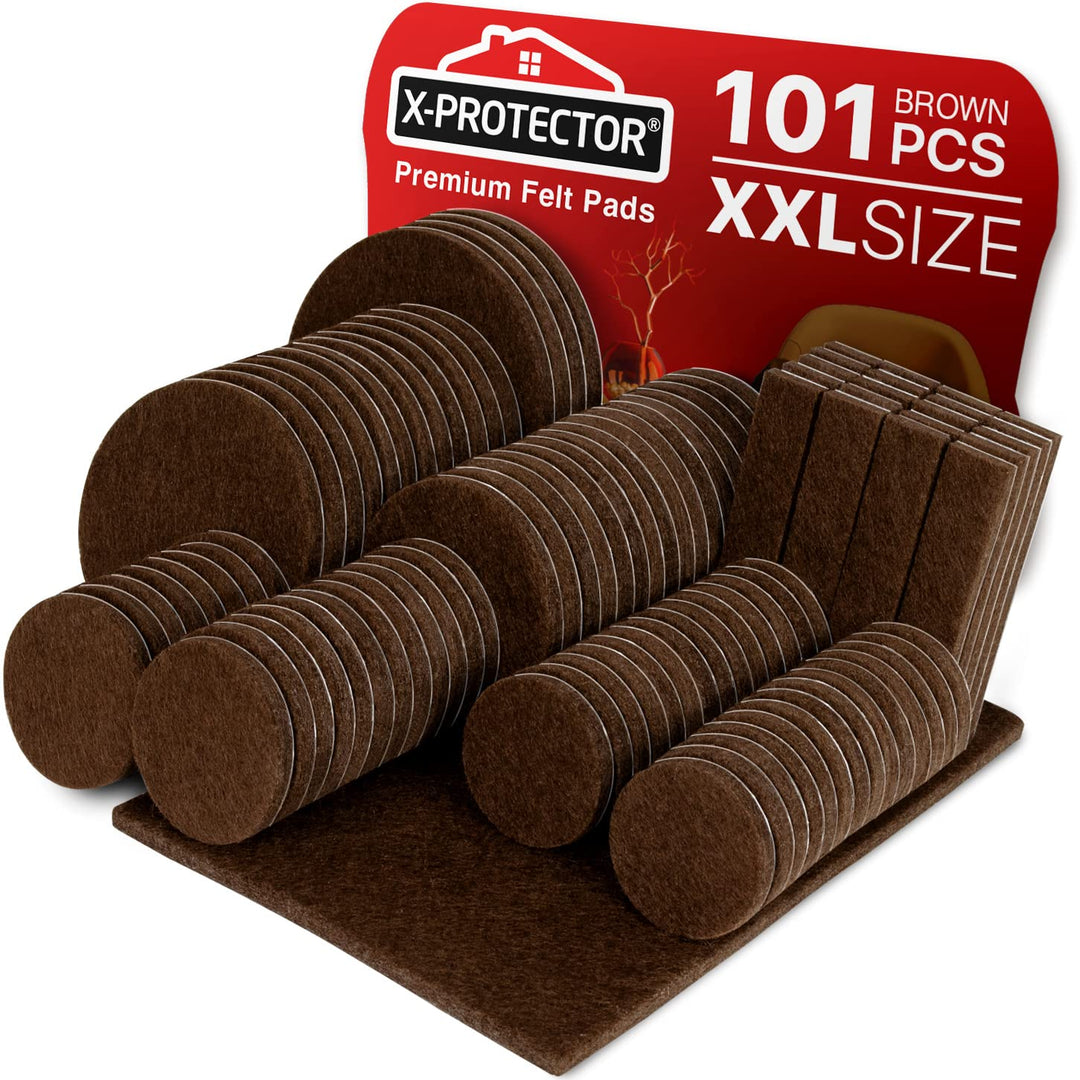 Felt Furniture Pads X-PROTECTOR 235 PCS Premium Furniture Pads - Felt Pads Furniture Feet Best Wood Floor Protectors - Protect Your Hardwood & Laminate Flooring!