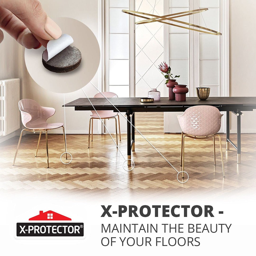 Felt Furniture Pads X-PROTECTOR 235 PCS Premium Furniture Pads - Felt Pads Furniture Feet Best Wood Floor Protectors - Protect Your Hardwood & Laminate Flooring!