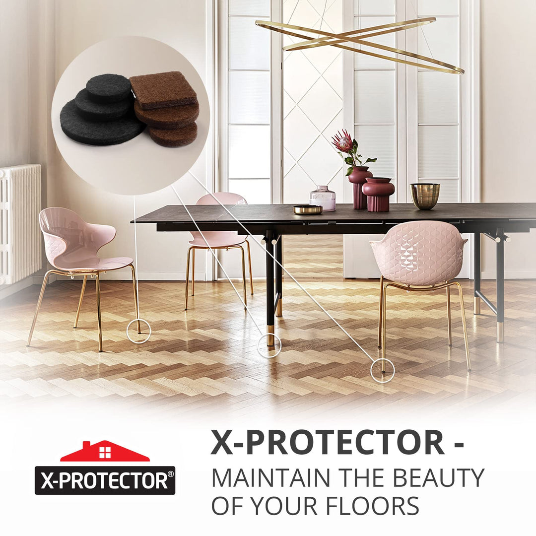 Felt Furniture Pads X-PROTECTOR 235 PCS Premium Furniture Pads - Felt Pads Furniture Feet Best Wood Floor Protectors - Protect Your Hardwood & Laminate Flooring!