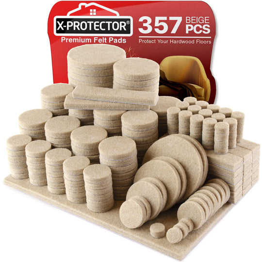 Felt Furniture Pads X-PROTECTOR 235 PCS Premium Furniture Pads - Felt Pads Furniture Feet Best Wood Floor Protectors - Protect Your Hardwood & Laminate Flooring!