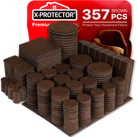 Felt Furniture Pads X-PROTECTOR 235 PCS Premium Furniture Pads - Felt Pads Furniture Feet Best Wood Floor Protectors - Protect Your Hardwood & Laminate Flooring!