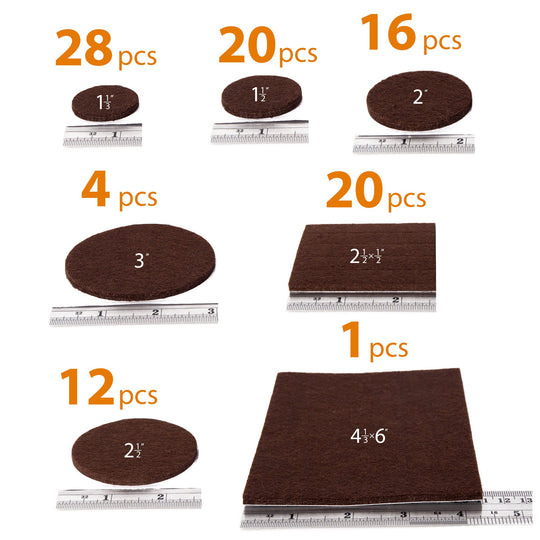 Felt Furniture Pads X-PROTECTOR 235 PCS Premium Furniture Pads - Felt Pads Furniture Feet Best Wood Floor Protectors - Protect Your Hardwood & Laminate Flooring!