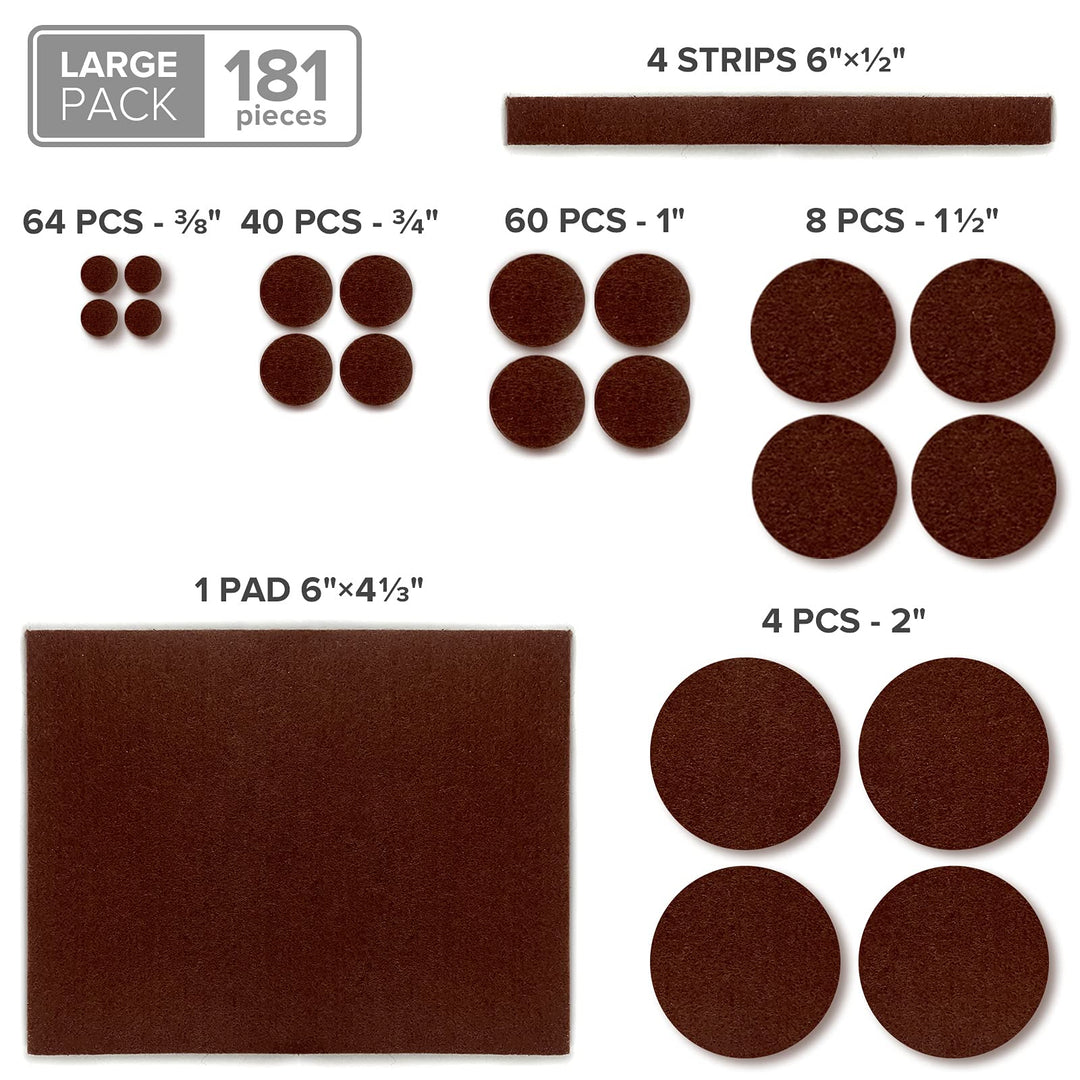 Felt Furniture Pads X-PROTECTOR 235 PCS Premium Furniture Pads - Felt Pads Furniture Feet Best Wood Floor Protectors - Protect Your Hardwood & Laminate Flooring!