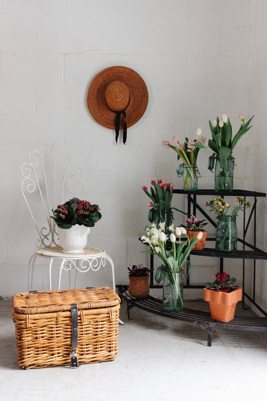 1940s french wrought iron florist étagère