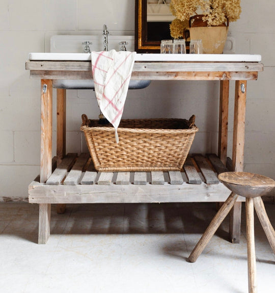 oversized antique french laundry baskets