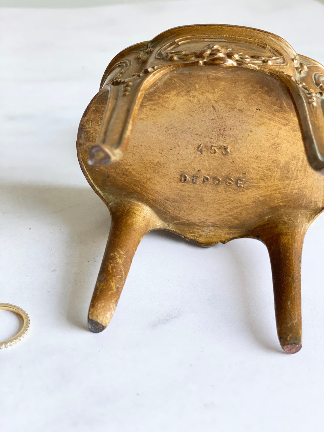 antique Napoleon III gilt ormolu bijoux casket