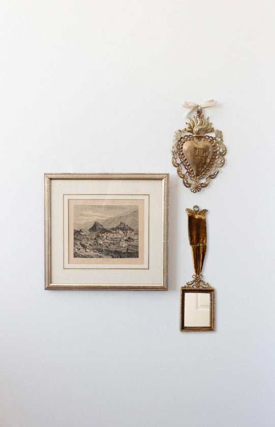 rare 19th century Italian ex-voto cœur de Marie “sacré cœur” reliquary