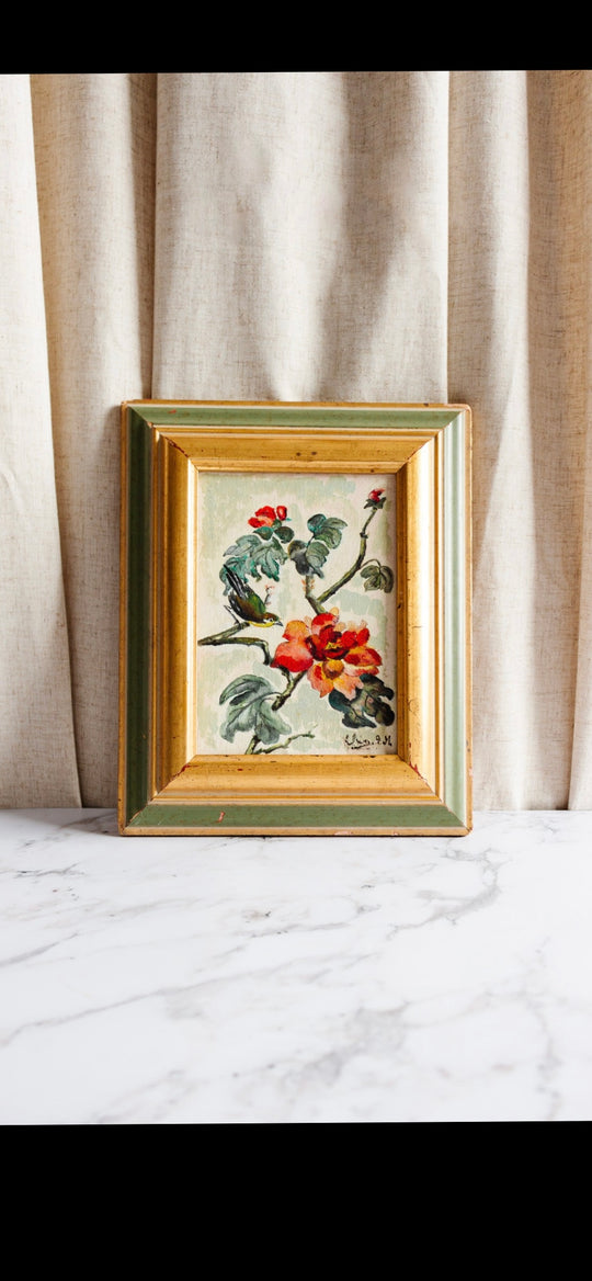 oiseau sur les fleurs