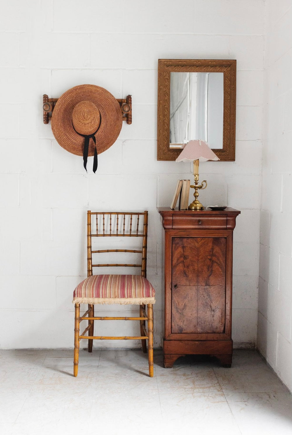 rare antique french chiavari chairs, set of 2