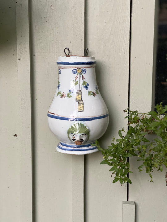 19th century French faience pottery lavabo, attributed to Sinceny