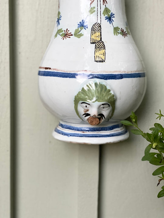 19th century French faience pottery lavabo, attributed to Sinceny