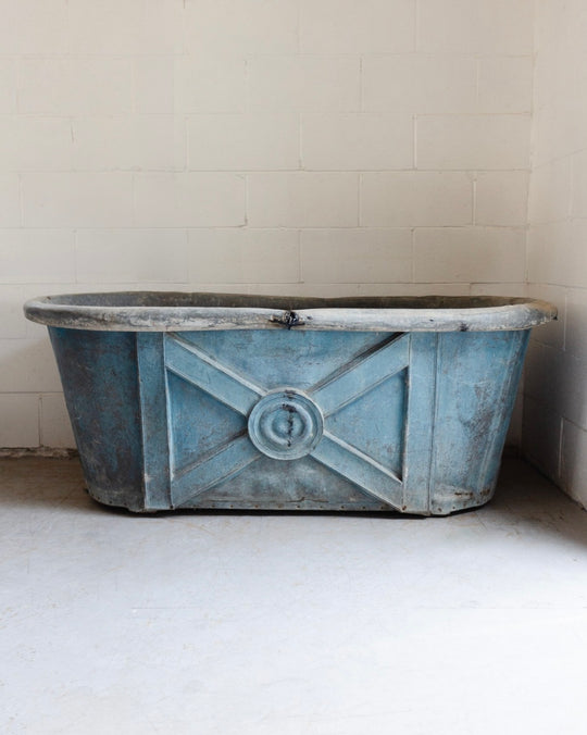 19th century French zinc tub i