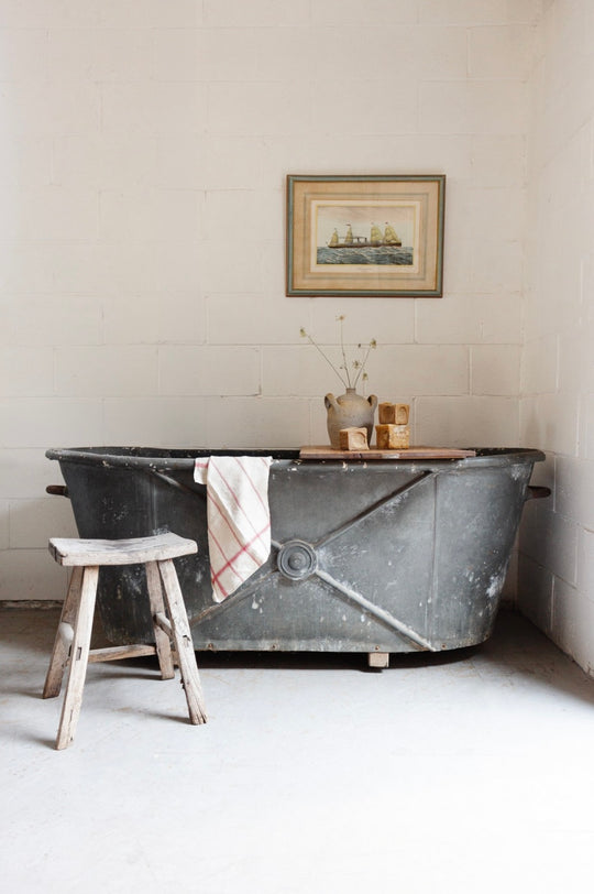 19th century French zinc tub