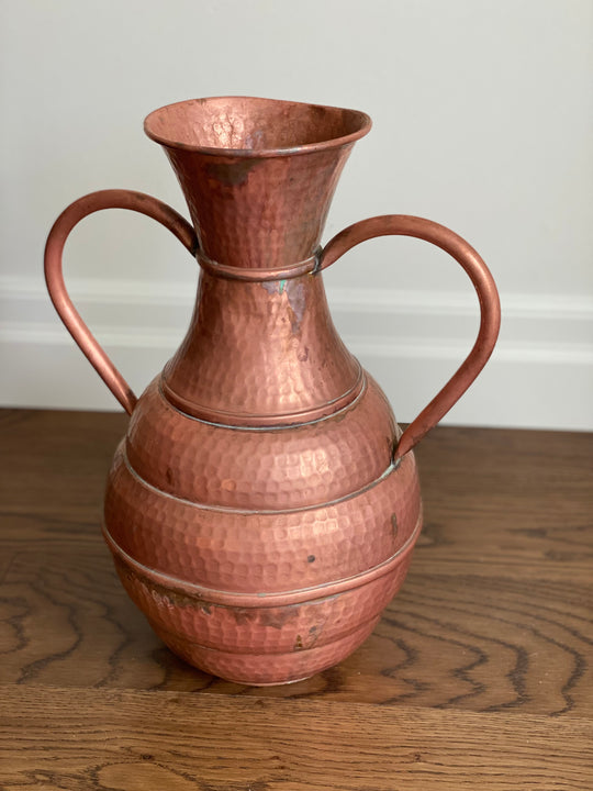 rare extra large 1930s French Lecellier Villedieu hammered copper vessel