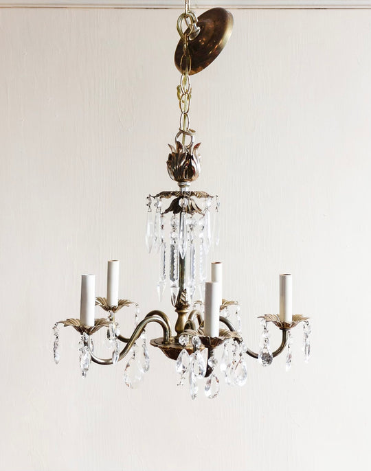 vintage French crystal chandelier