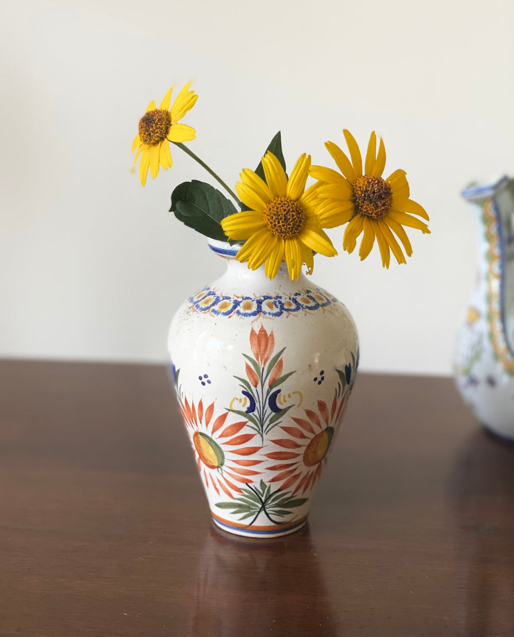 19th century French Quimper petite pottery vase