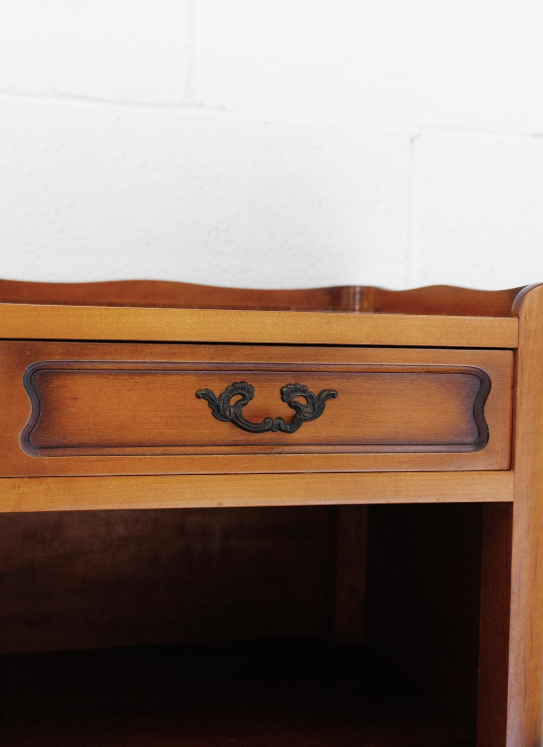 pair of midcentury French provincial nightstands