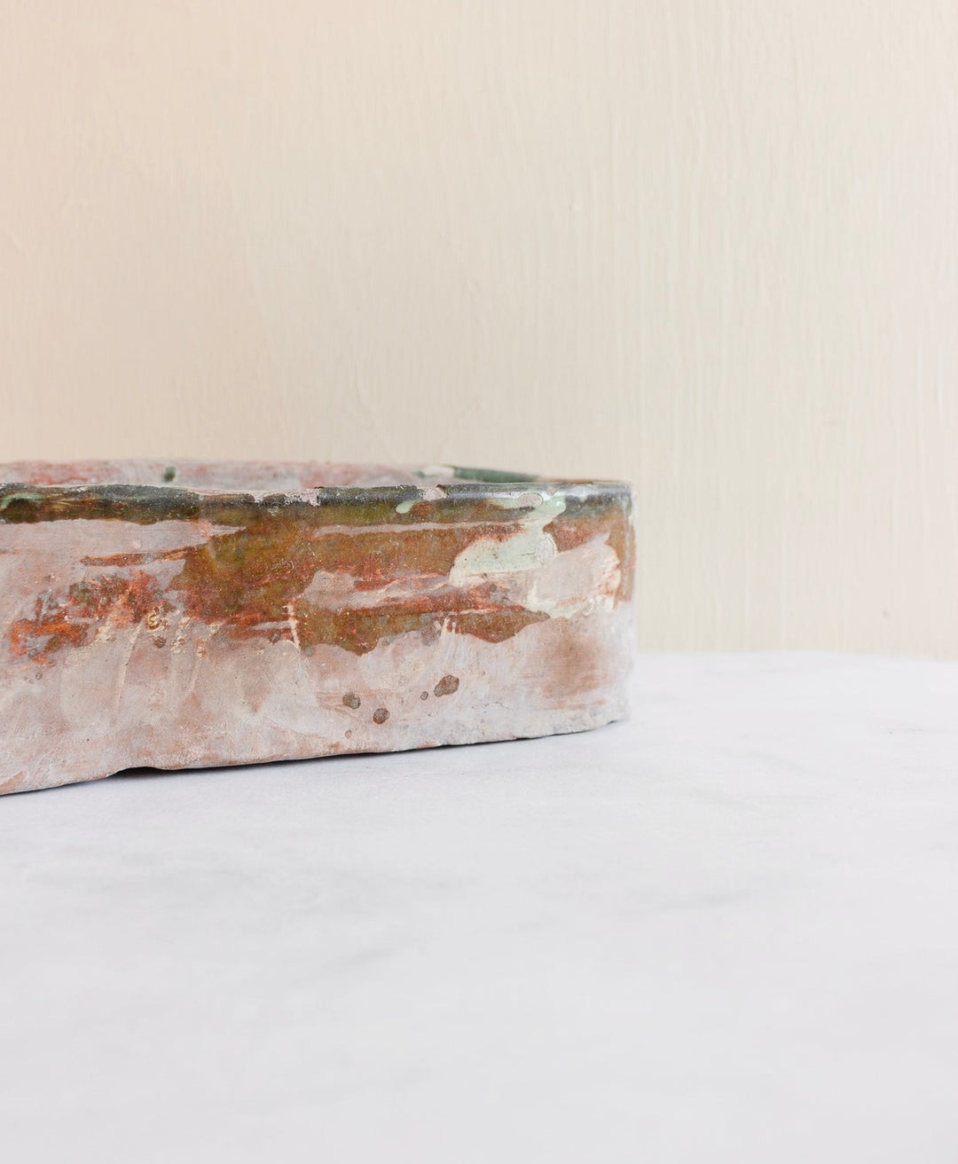 antique french terra cotta garden trough