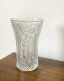 vintage french cut glass florist's vase