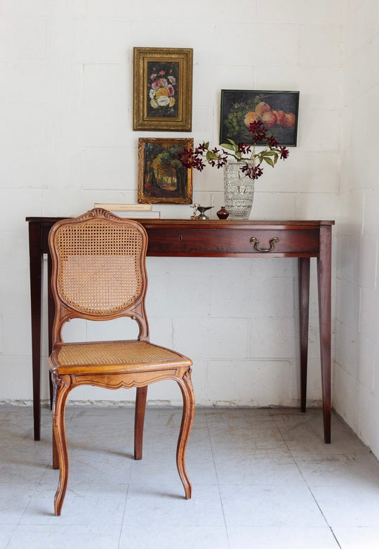 turn of the century Edwardian mahogany bow front side table