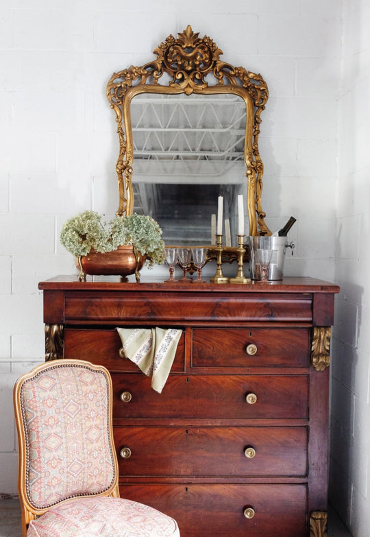 late 19th century Victorian flame mahogany tall boy cabinet