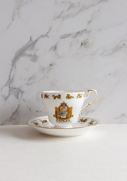 1960s regal bone china "signs of the zodiac" cancer tea cup