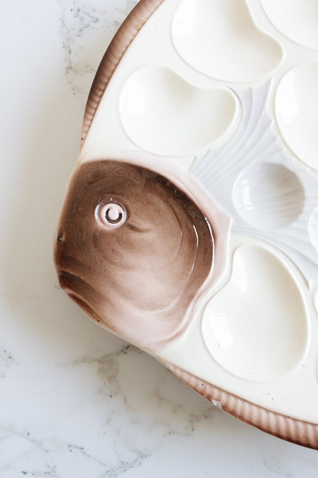 1930s longwy extra large oyster platter