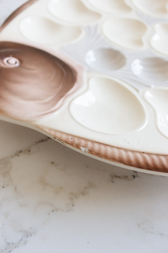 1930s longwy extra large oyster platter