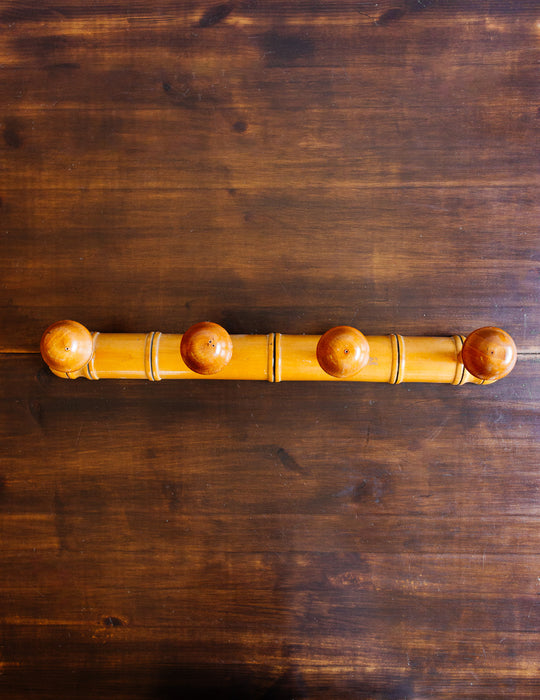 midcentury french faux bamboo 4 prong patère