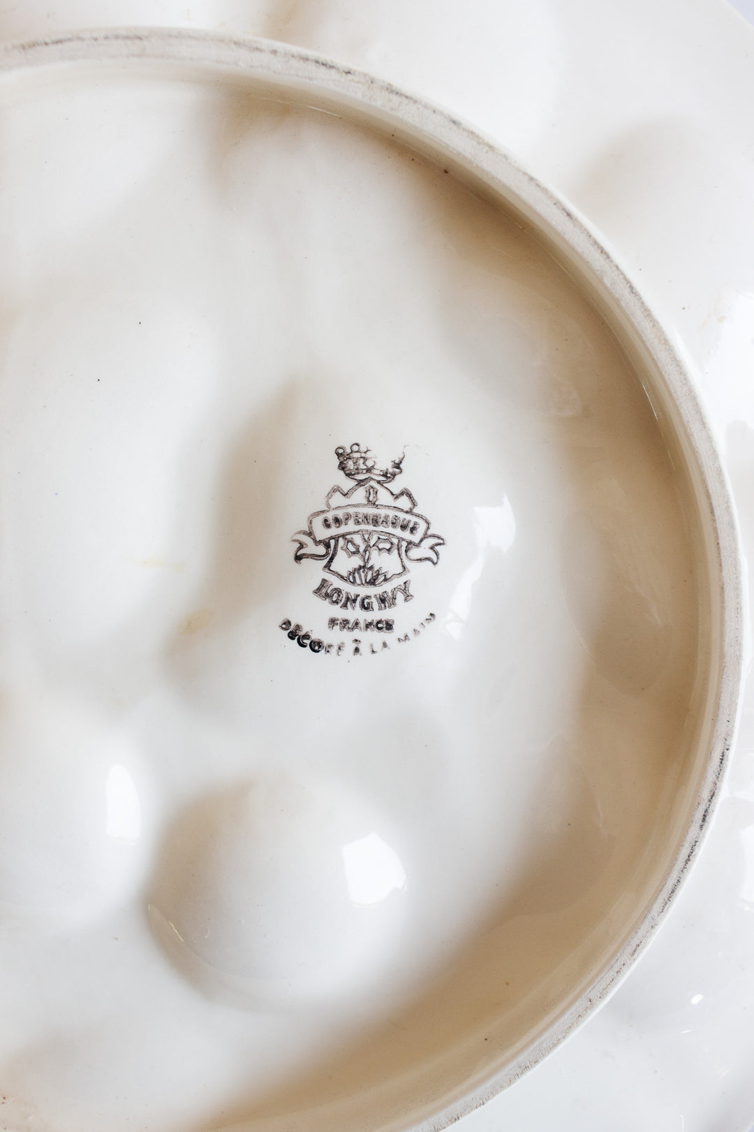 1930s longwy extra large oyster platter