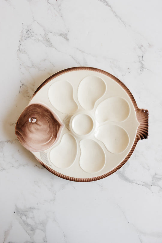 1930s french longwy oyster plates