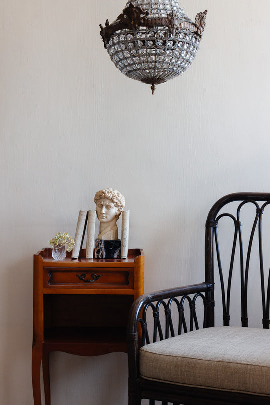 pair of midcentury French provincial nightstands