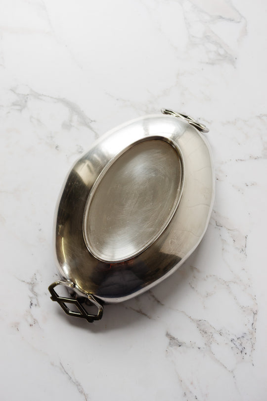 art deco french silver serving dish