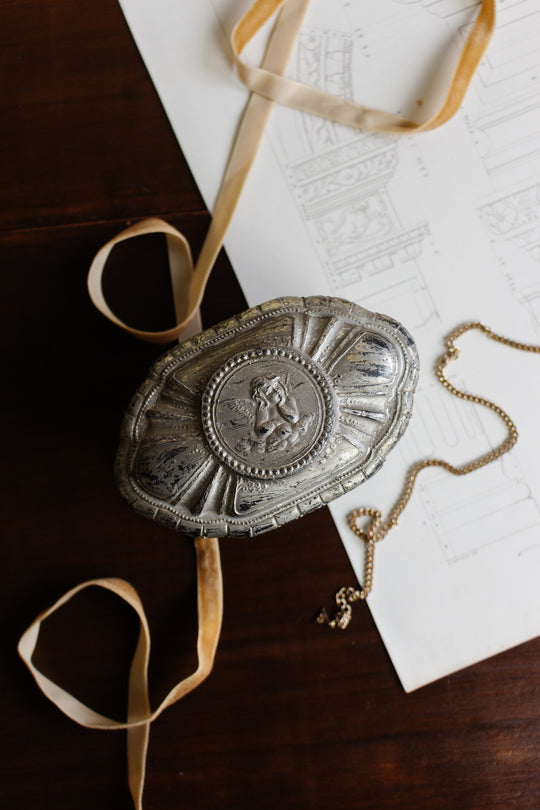 vintage french cherub bijoux casket