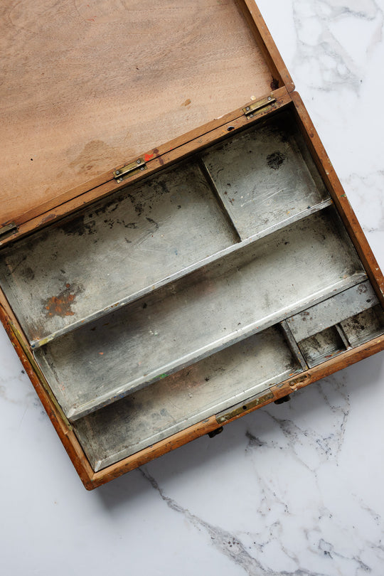 vintage french artist's paint box