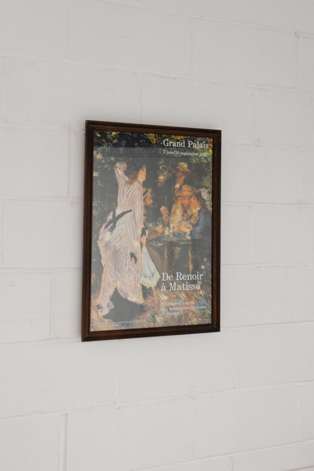 vintage french Renoir framed exhibition poster