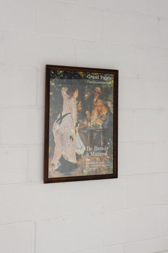 vintage french Renoir framed exhibition poster