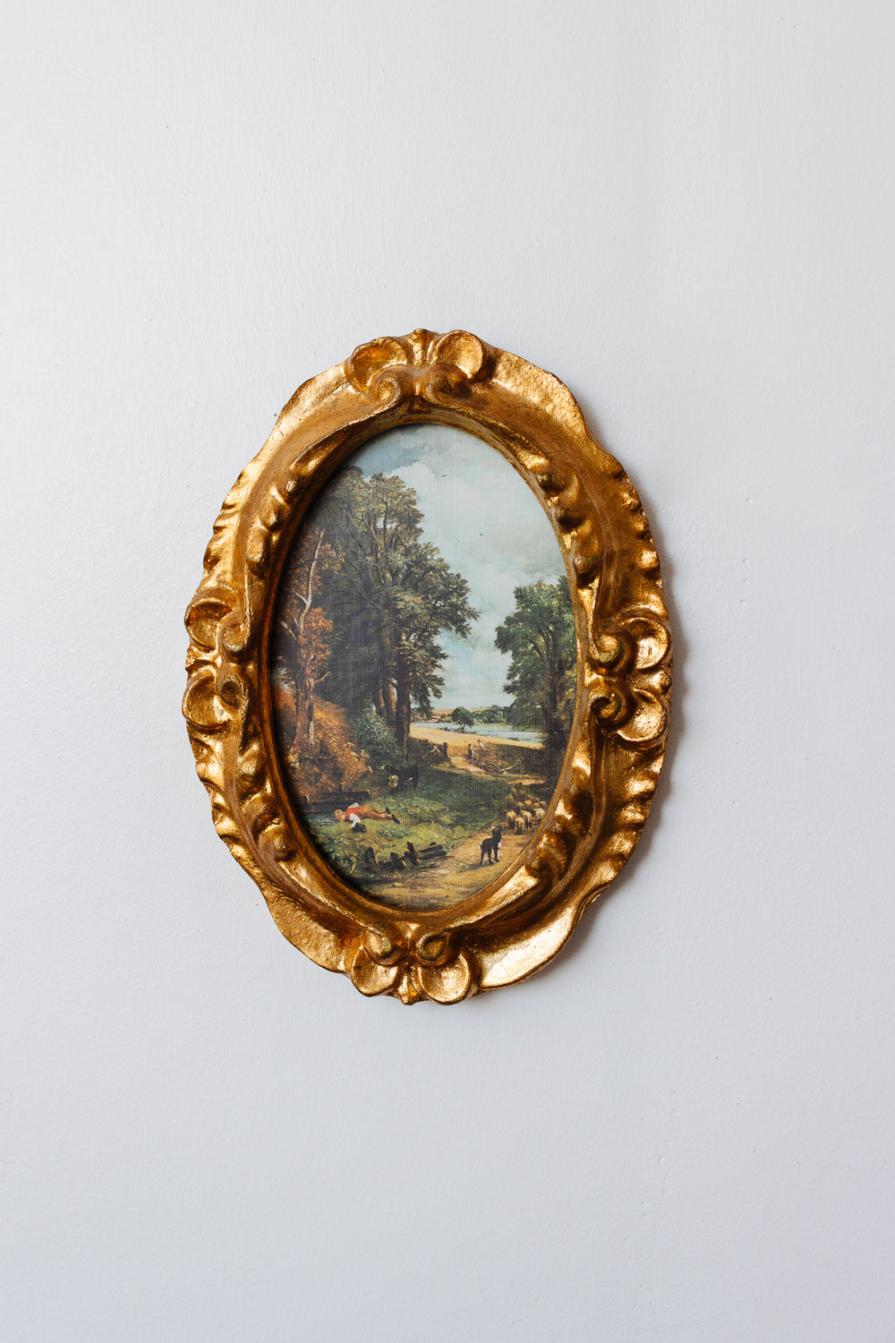vintage florentine gilt frame, “country path”